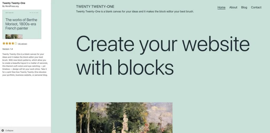 twenty-twenty-one-webpage-interface