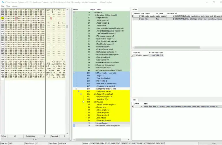 Forensic-toolkit-for-SQLite-database-software-tool