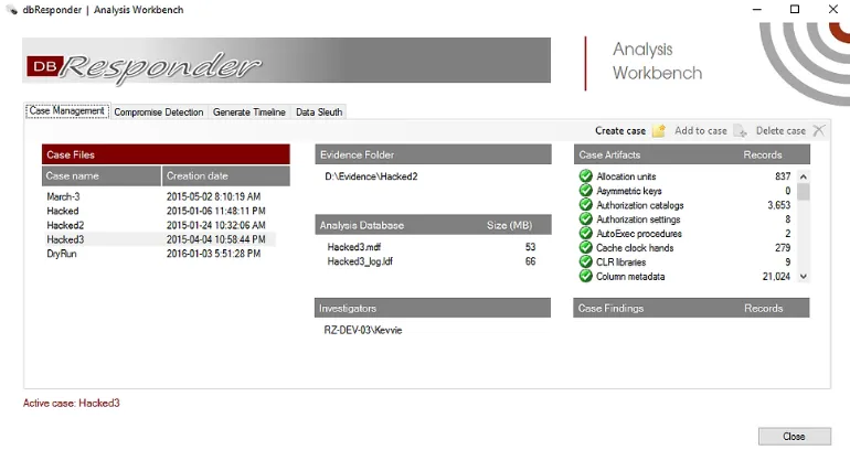 dbResponder-database-forensics-software-tool